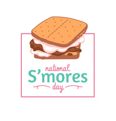 National Smores Day Banner Or Poster Template