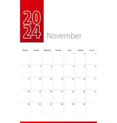 November 2024 Calendar Design Week Starts