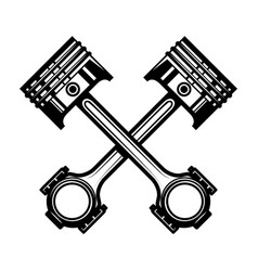 Crossed motorcycle pistons design element Vector Image