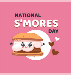 National Smores Day Poster Or Banner Design