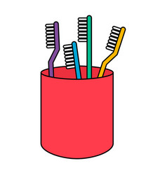 Tooth Brush Care Icon Dental Hygiene Web Sign