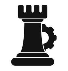 Chess Tower Gear Work Icon Simple Coping