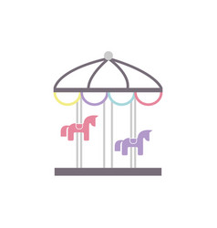 Colored Amusement Park Carousel Icon