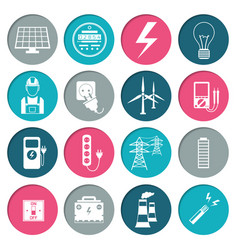 Electricity Power Icons Set