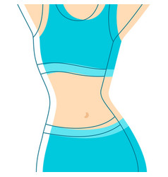 Of Slim Woman Sports Girl In Fitness