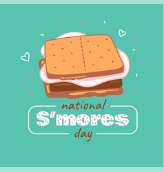 Smores Day Banner O With Children Dessert