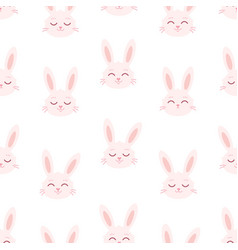 White Bunny Seamless Pattern Easter