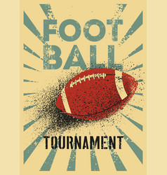 American Football Tournament Vintage Grunge Poster