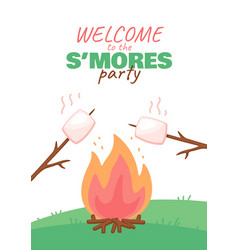 Invitation Card Design Template For Smores Party