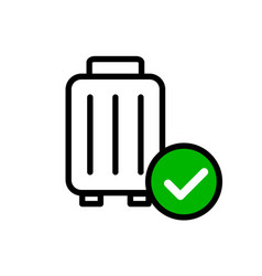 Suitcase And Check Mark Or Baggage Inspection