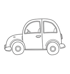 A Simple Toy Car In Sketch Doodle Style Urban