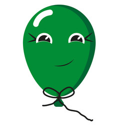 Cheerful Green Balloon On A White Background