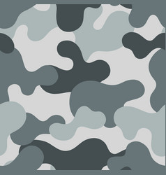 Grey Military Camouflage Seamless Pattern