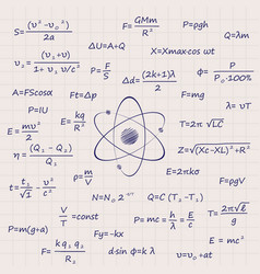 Notebook Sheet With Science Physics Formulas