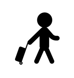 A Person Walking With Suitcase