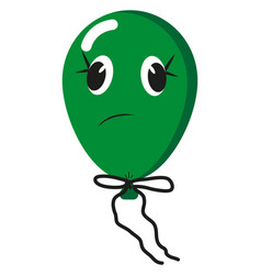 Crazy Green Balloon On A White Background