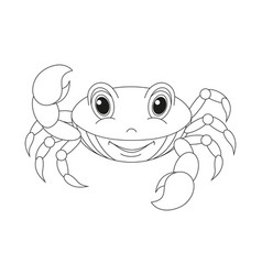 Cute Crab Cartoon Coloring Page