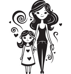 Heartfelt Harmony Happy Mom And Daughter Symbol