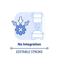 No Integration Light Blue Concept Icon