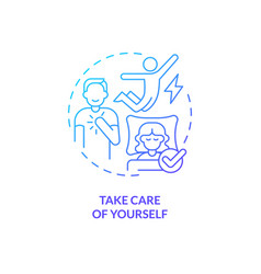 Take Care Of Yourself Blue Gradient Concept Icon