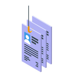 Data Phishing Icon Isometric Security Software