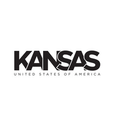 Kansas Usa Typography Slogan Design America Logo