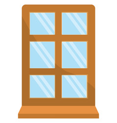 Wooden Window On A White Background