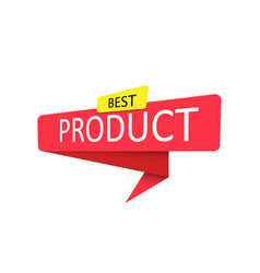 Best Product A Red Banner Pointer Sticker Label