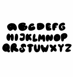 Bubble Black English Latin Abc Alphabet Font