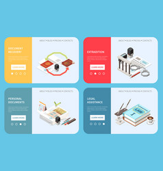 Embassy Services Isometric Landing Pages