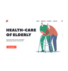 Health Care Of Elderly Landing Page Template