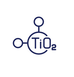 Titanium Dioxide Molecule Line Icon