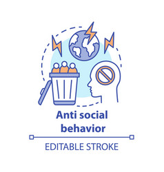 Anti Social Behavior Concept Icon Antisocial