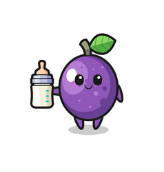 Baby Passion Fruit Cartoon Character With Milk