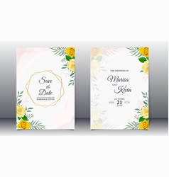 Elegant Yellow Floral Wedding Invitation Template