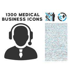 Dispatcher Icon With 1300 Medical Business Icons