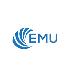 Emu Letter Logo Design On White Background