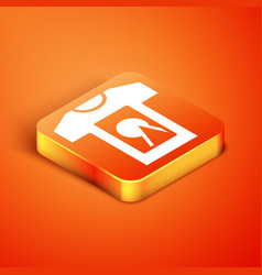 Isometric T-shirt Icon Isolated On Orange