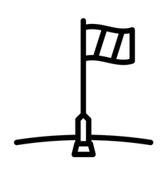 Pole Flag Big Line Icon