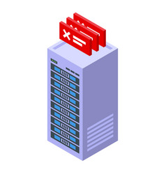 Security Server Icon Isometric Data Software