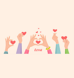 Share Your Love Hands With Hearts