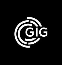 Gig Letter Logo Design On Black Background