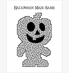 Printable Halloween Maze Page For Adult