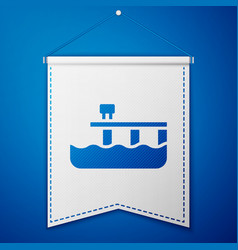 Blue Beach Pier Dock Icon Isolated On