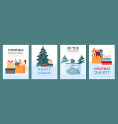 Christmas Charity And Donation Banners Or Posters