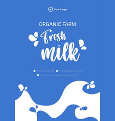 Organic Farm Fresh Milk Flyer Design