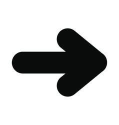 Right arrow black simple icon Royalty Free Vector Image