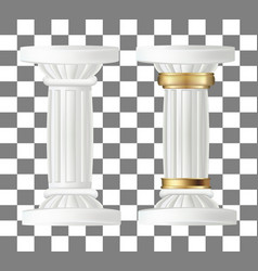 Antique Marble Pillars Isolated On Transparent