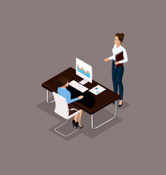 Business People Isometric Set Of Men And Women In