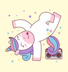 Cute Unicorn Break Dance Hip Hop Tape